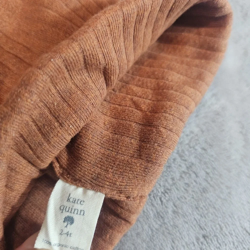 Kate Quinn 2T-4T Orange Beanie Hat Winter Fall‎ Ribbed